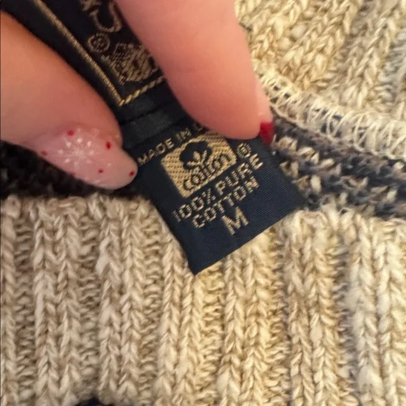 Crossings Men’s Y2K V Neck Chunky Knit Abstract Sweater Size M/Medium - Picture 11 of 11